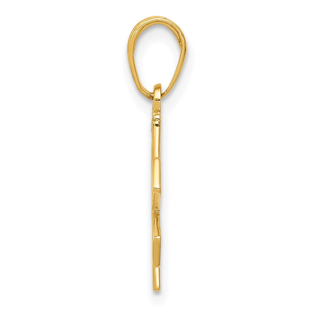 14K Gelbgold Paramedic/emt Symbol Anhänger