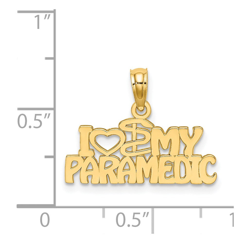 14K Gelbgold I Herz My Paramedic Charm