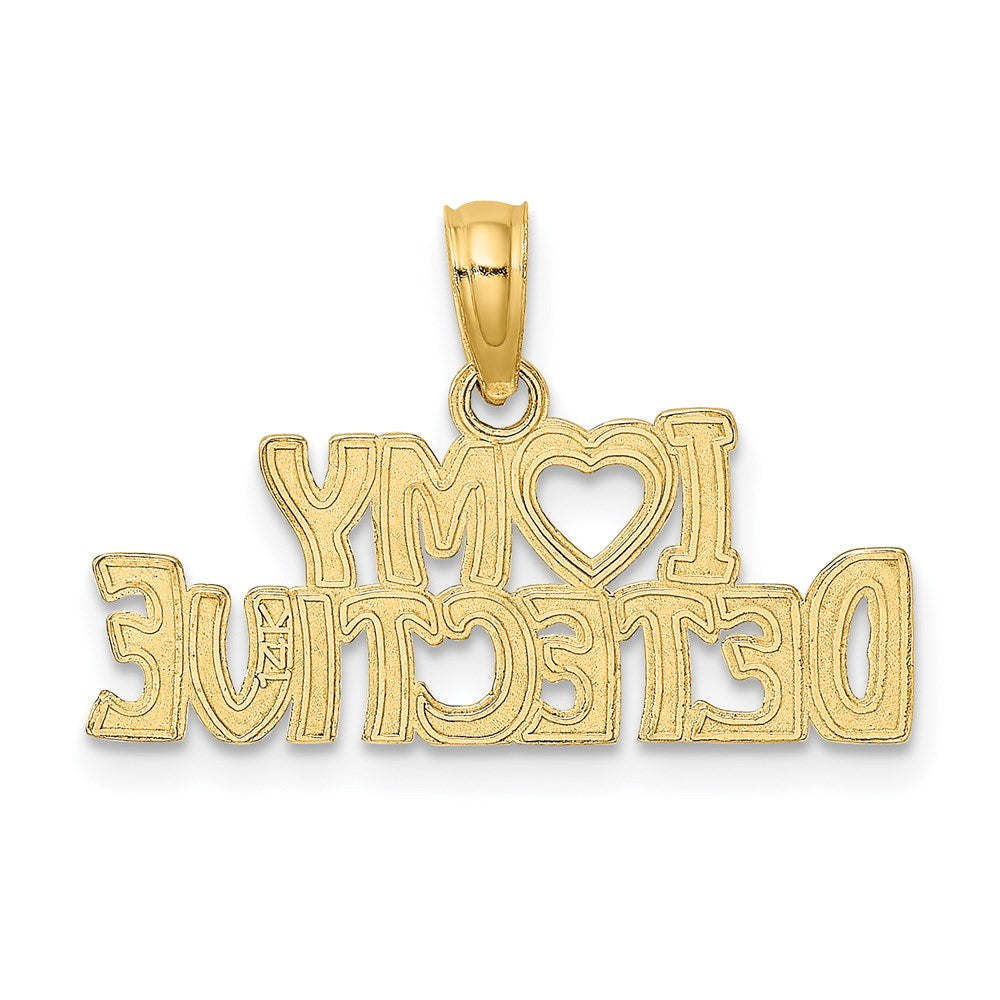 14K Gelbgold Charm „ICH LIEBE MEINEN DETECTIVE