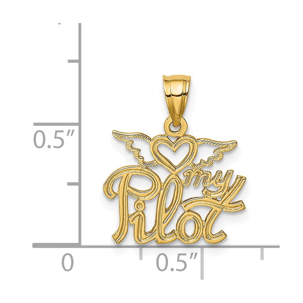 14K Gelbgold Herz My Pilot Charm