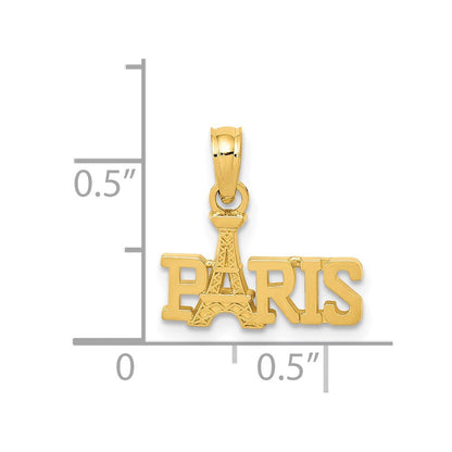 14K Gelbgold Paris mit Eiffel Tower Anhänger