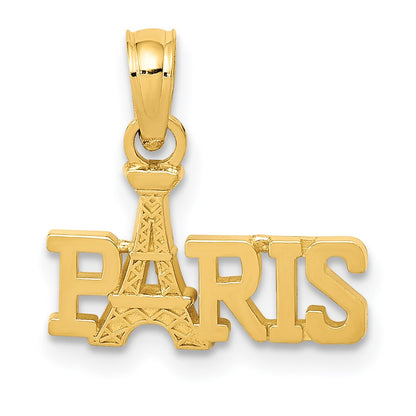 14K Gelbgold Paris mit Eiffel Tower Anhänger