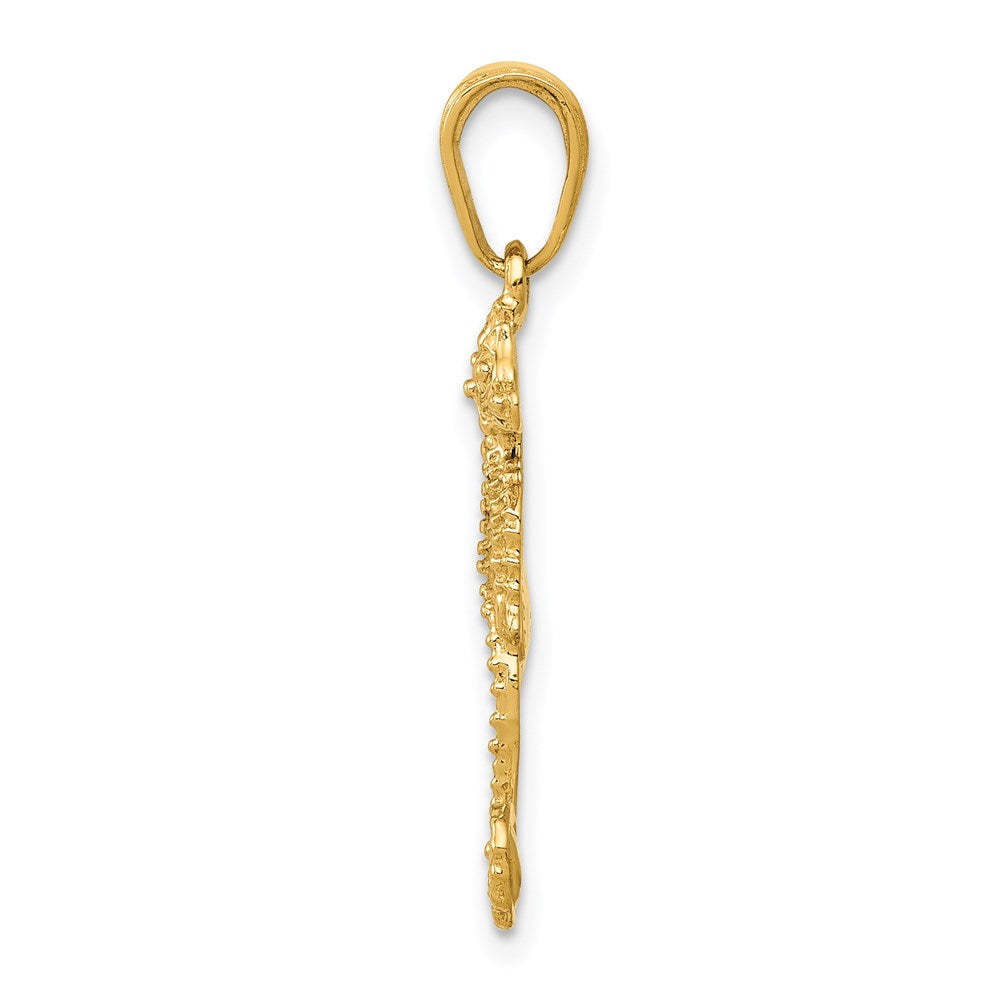 14K Gelbgold Seepferdchen Anhänger