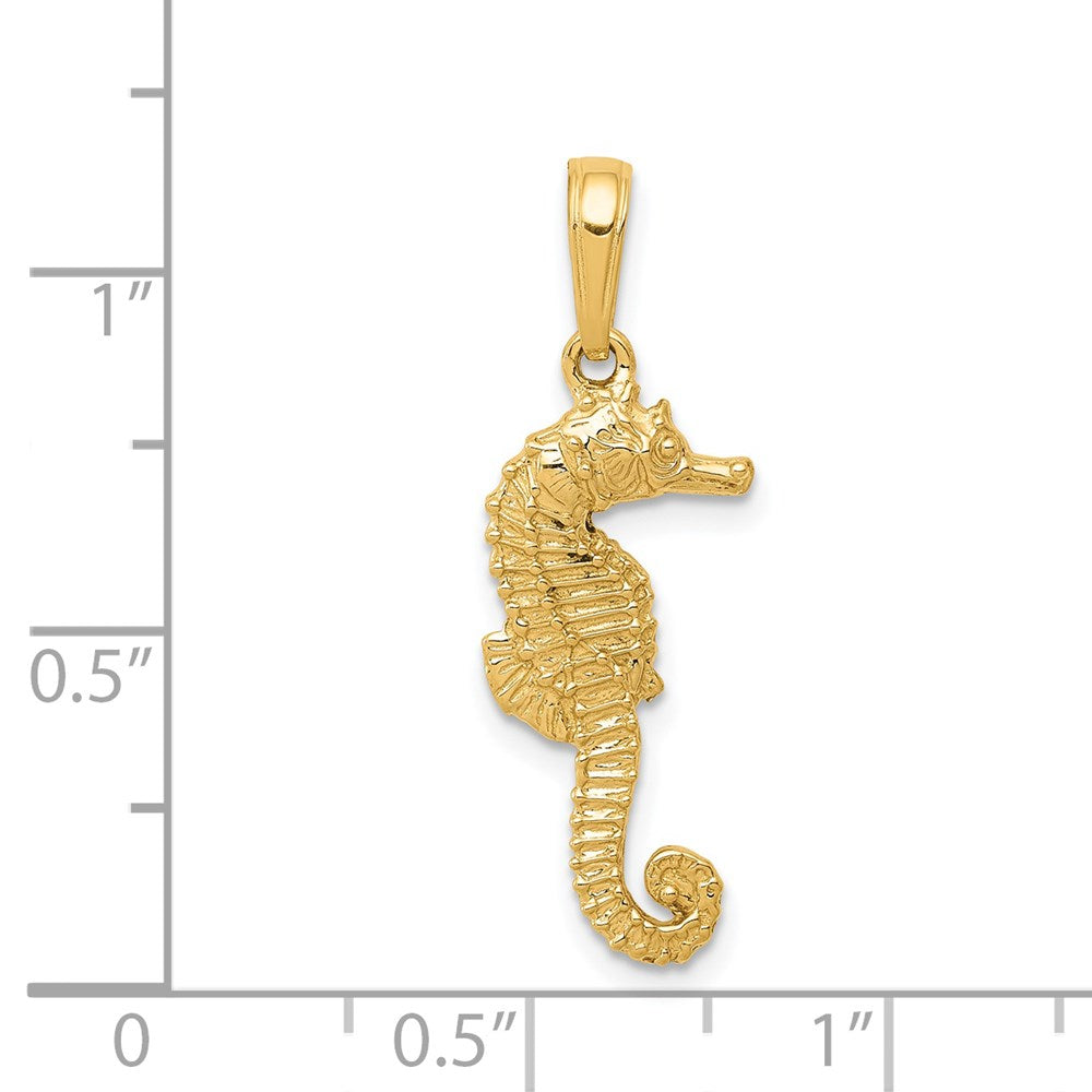 14K Gelbgold Seepferdchen Anhänger