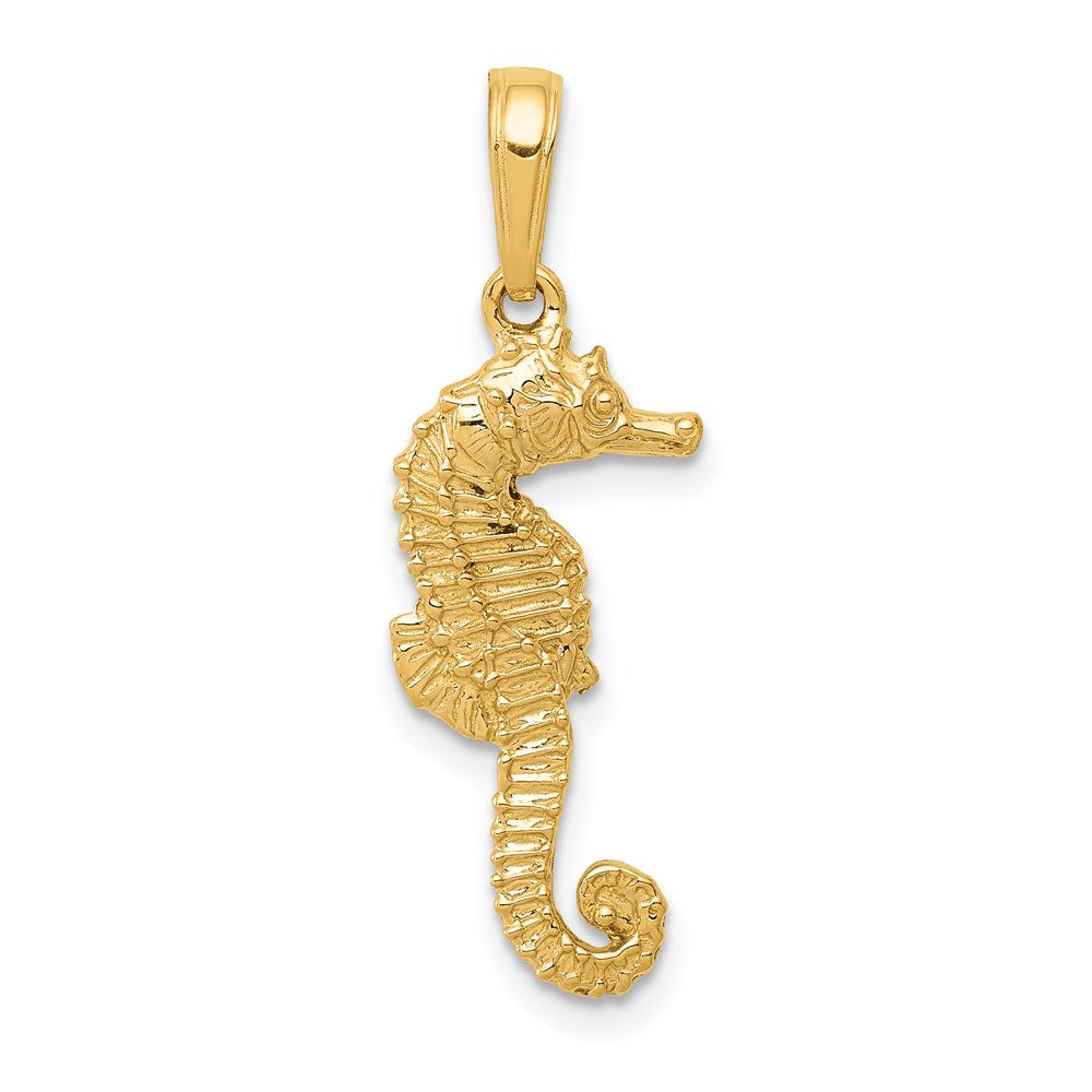 14K Gelbgold Seepferdchen Anhänger