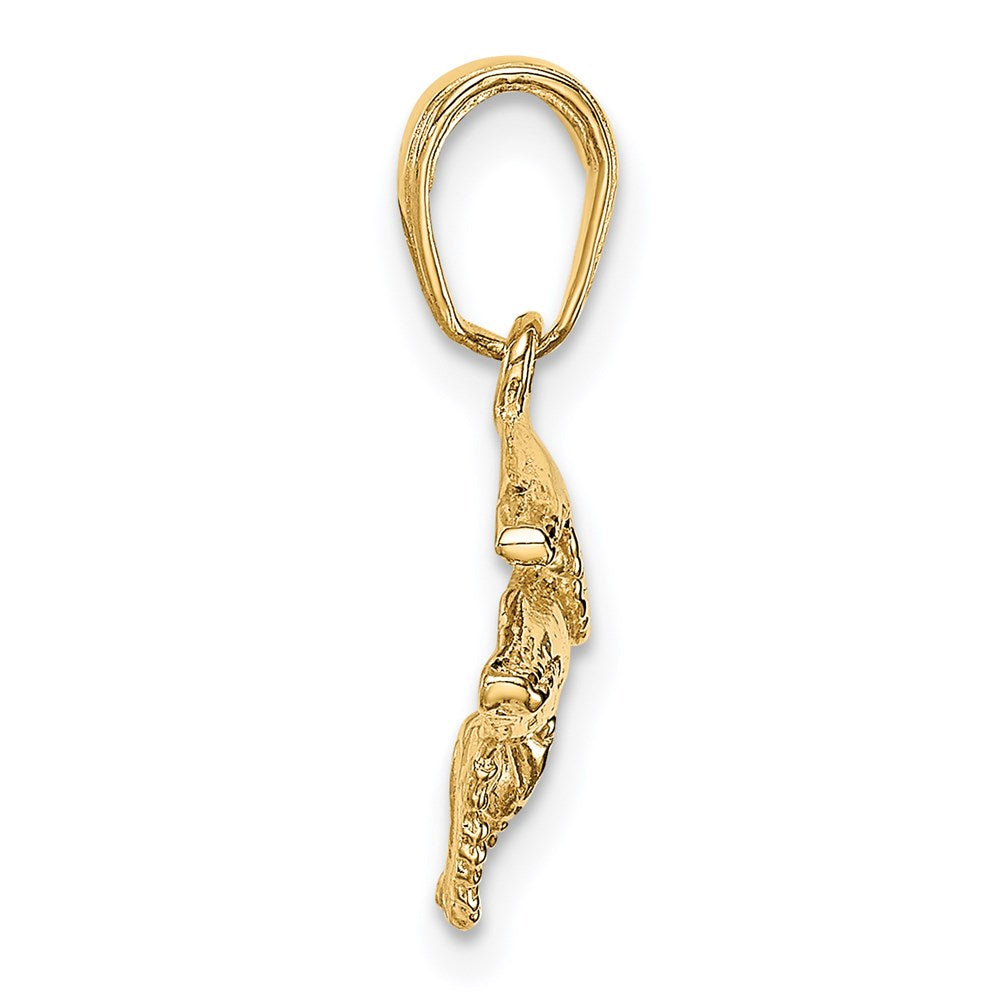 14K Gelbgold Anhänger Buckelwal Mutter mit Baby