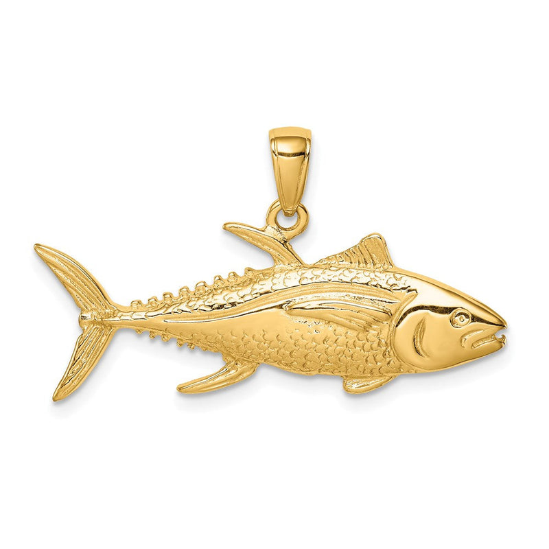 14K Gelbgold Gelbflossen-Thunfisch-Anhänger
