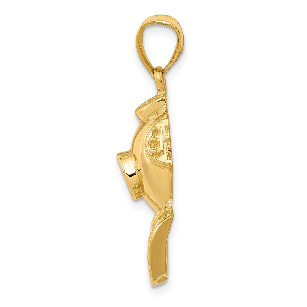 14K Gelbgold Taucherhelm-Anhänger