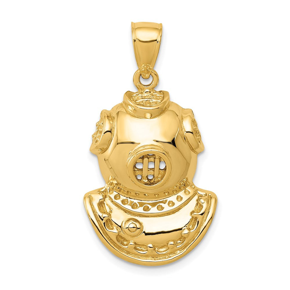 14K Gelbgold Taucherhelm-Anhänger