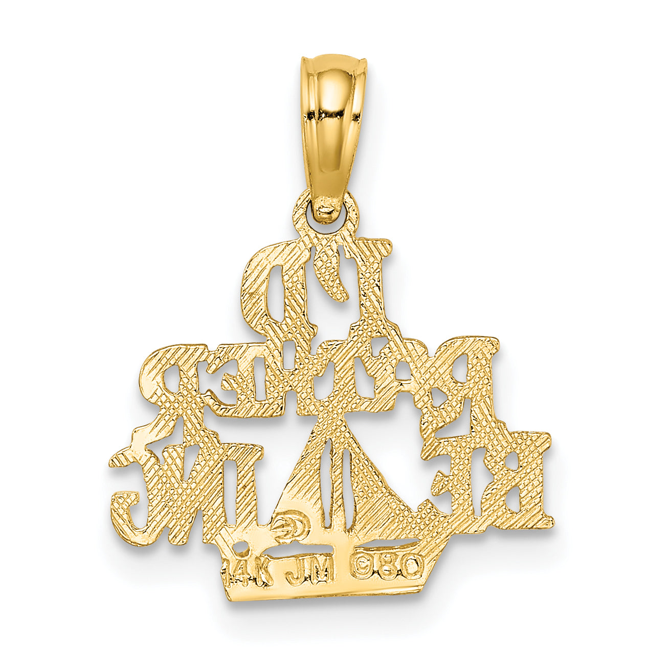 14K Gelbgold I'd Rather Be Sailing Charm
