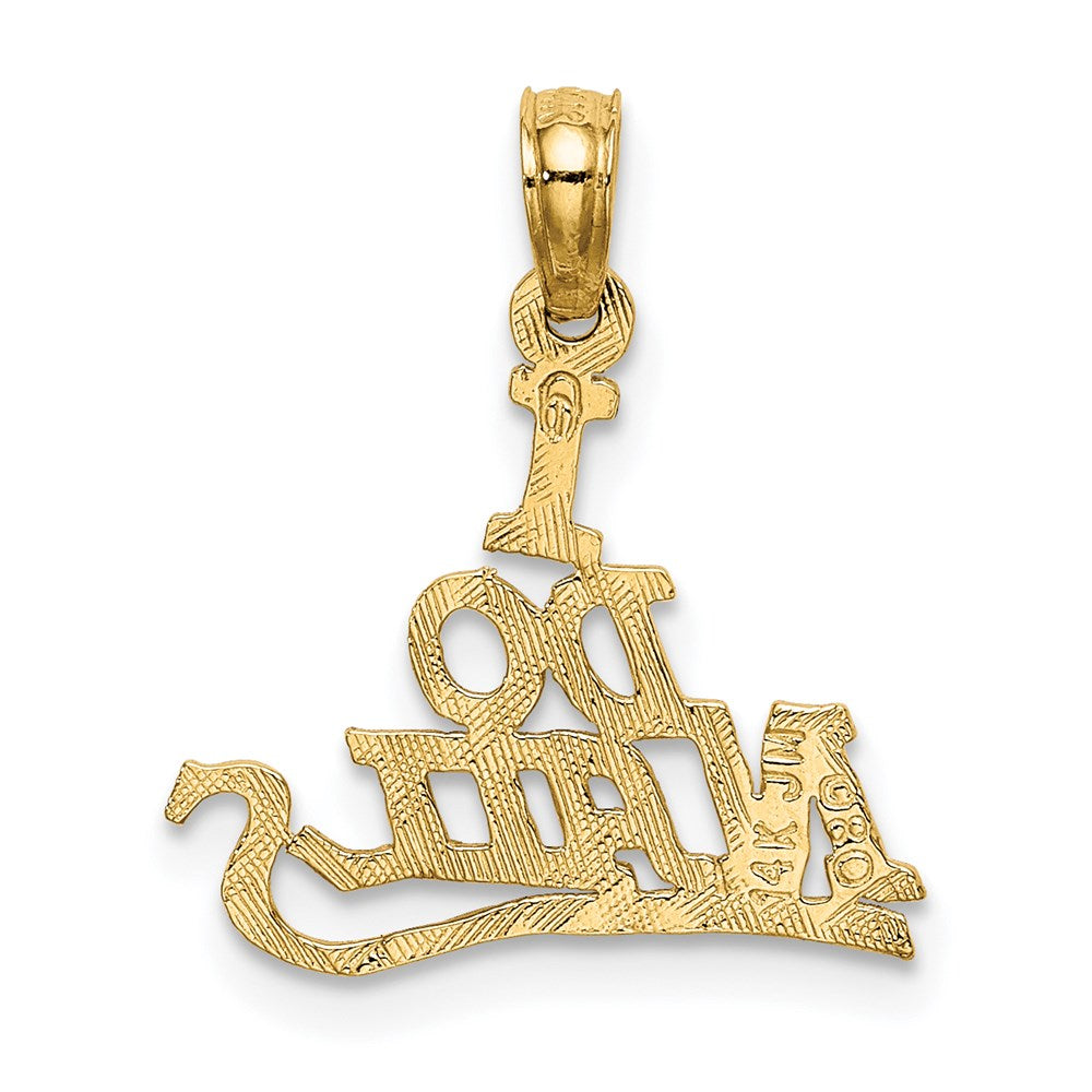 14K Gelbgold I Do Nails Charm