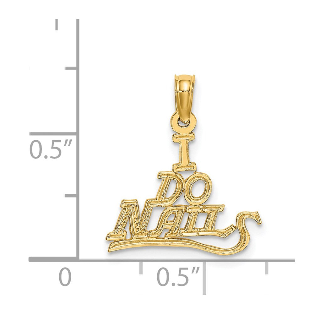 14K Gelbgold I Do Nails Charm