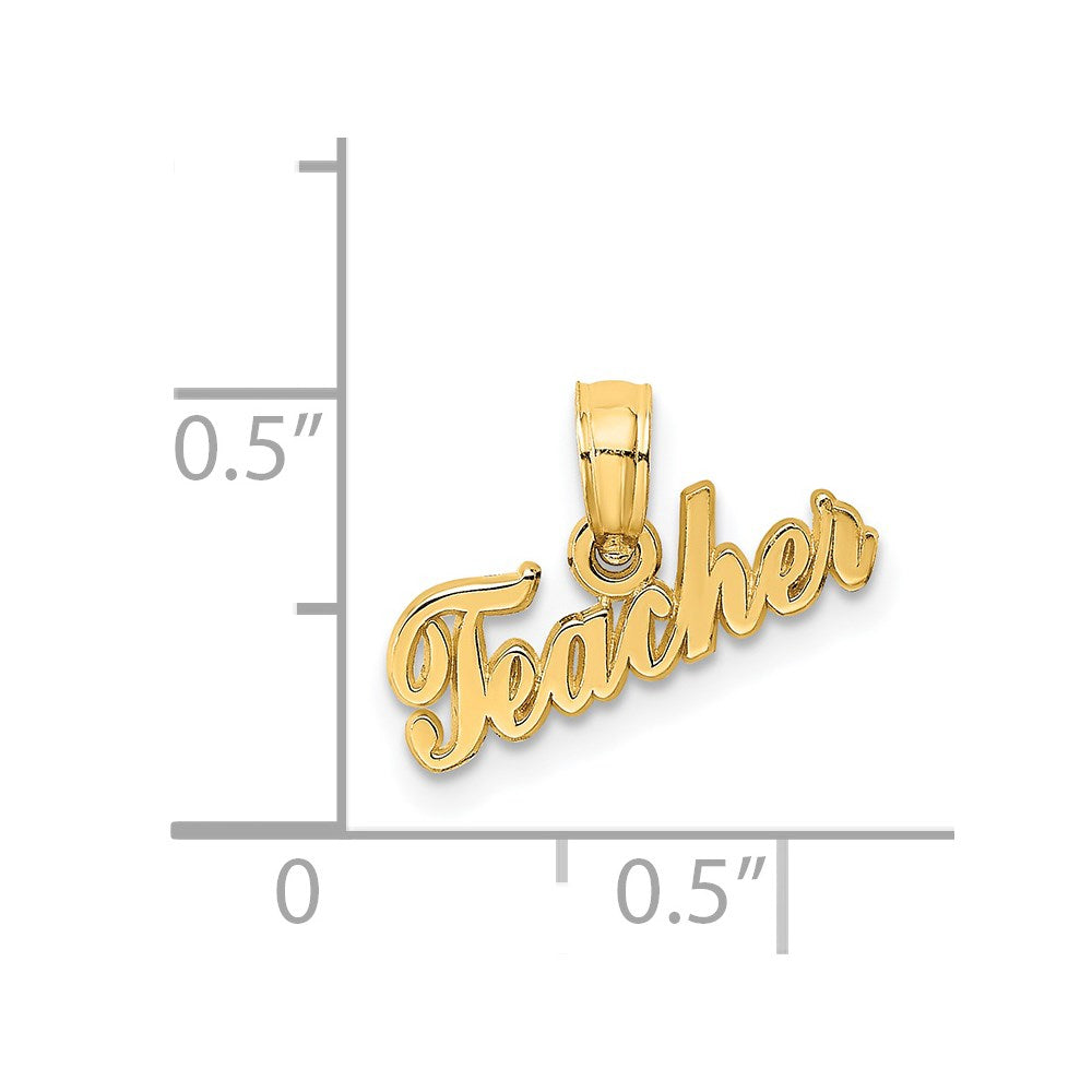 14K Gelbgold Lehrer Charm
