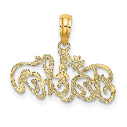 14K Gelbgold #1 Lehrer Charm