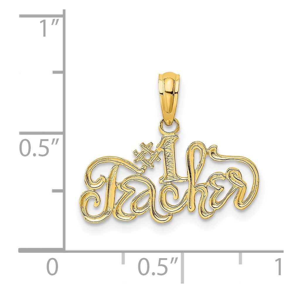 14K Gelbgold #1 Lehrer Charm