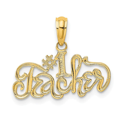 14K Gelbgold #1 Lehrer Charm