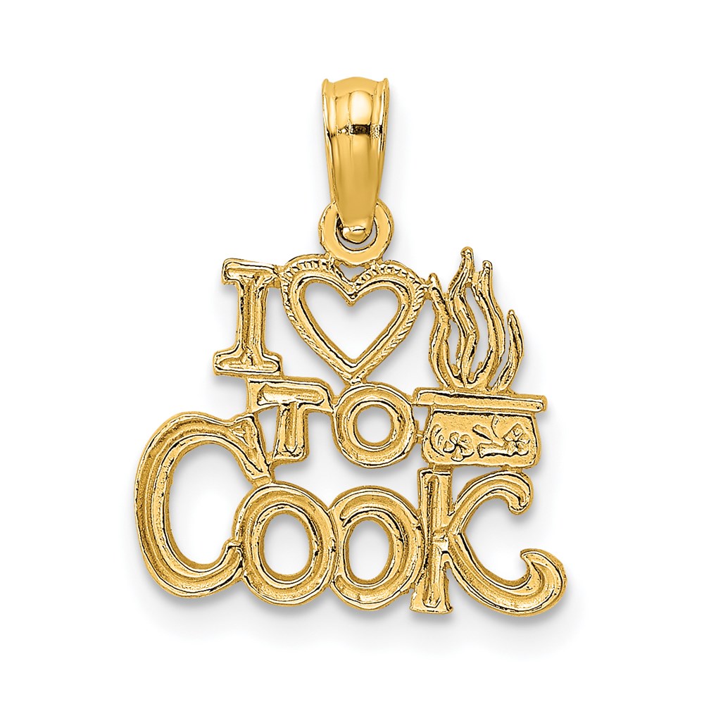 14K Gelbgold I Herz To Cook Charm