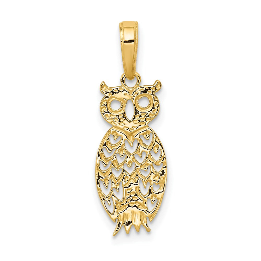 14K Gelbgold Eule Anhänger