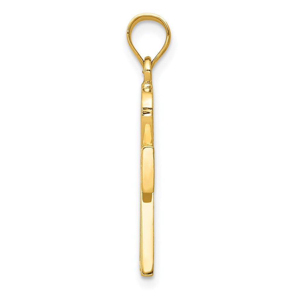 14K Gelbgold Ankh Kreuz Charm