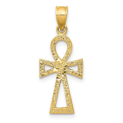 14K Gelbgold Ankh Kreuz Charm