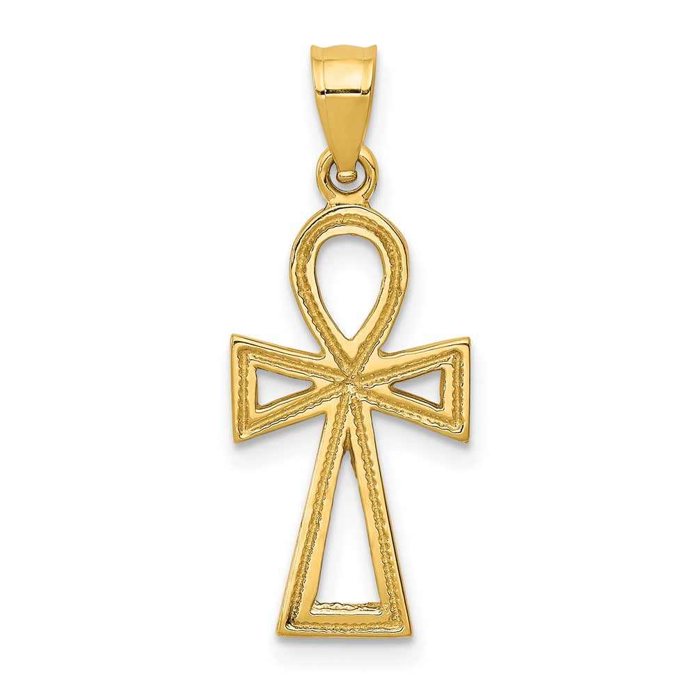 14K Gelbgold Ankh Kreuz Charm