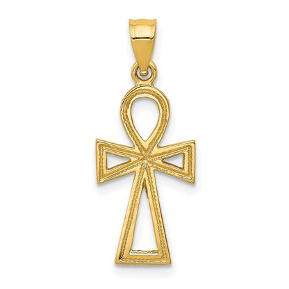 14K Gelbgold Ankh Kreuz Charm