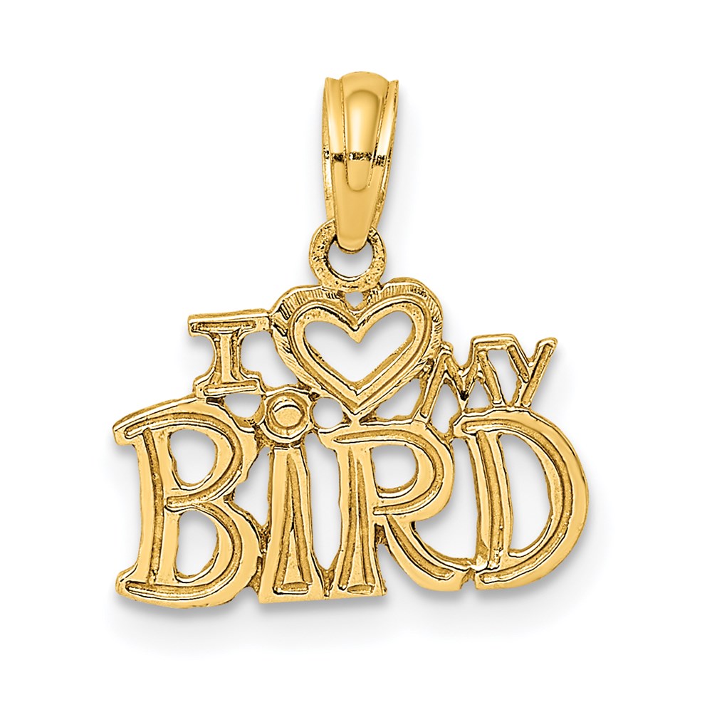 14K Gelbgold I Herz My Vogel Charm