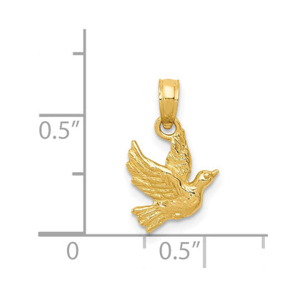 14K Gelbgold Flying Taube Anhänger