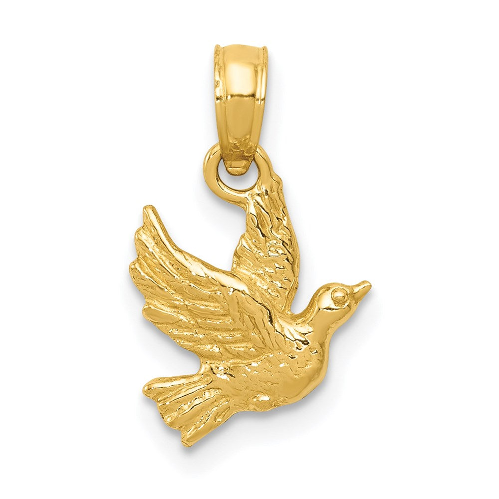 14K Gelbgold Flying Taube Anhänger