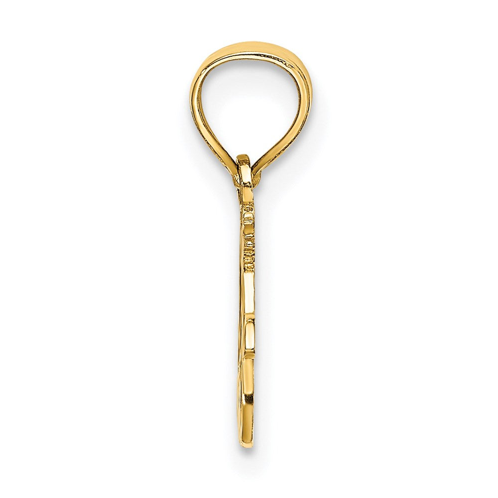 14K Gelbgold I Herz Birds Charm