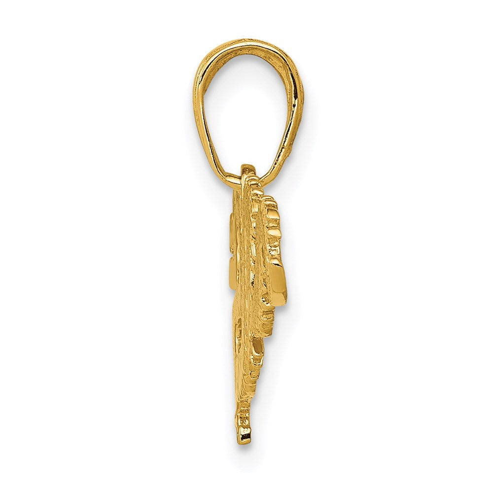 14K Gelbgold Drache Anhänger