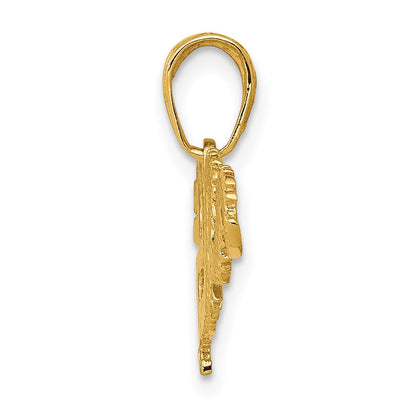 14K Gelbgold Drache Anhänger