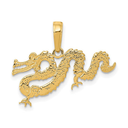 14K Gelbgold Drache Anhänger