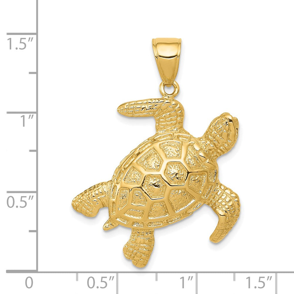 14K Gelbgold Meeresschildkröten-Anhänger