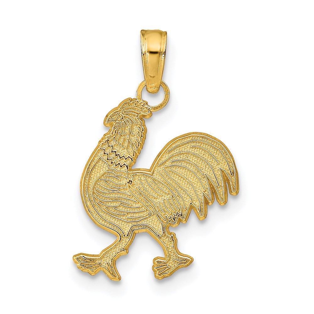 14K Gelbgold Rooster Anhänger