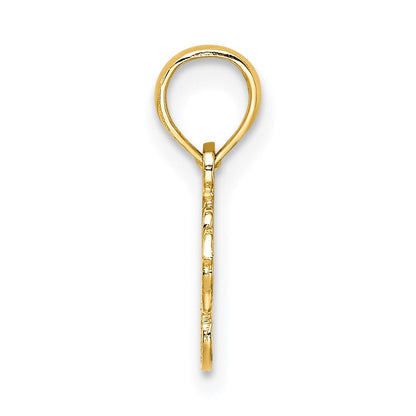 14K Gelbgold I Herz Horses Charm