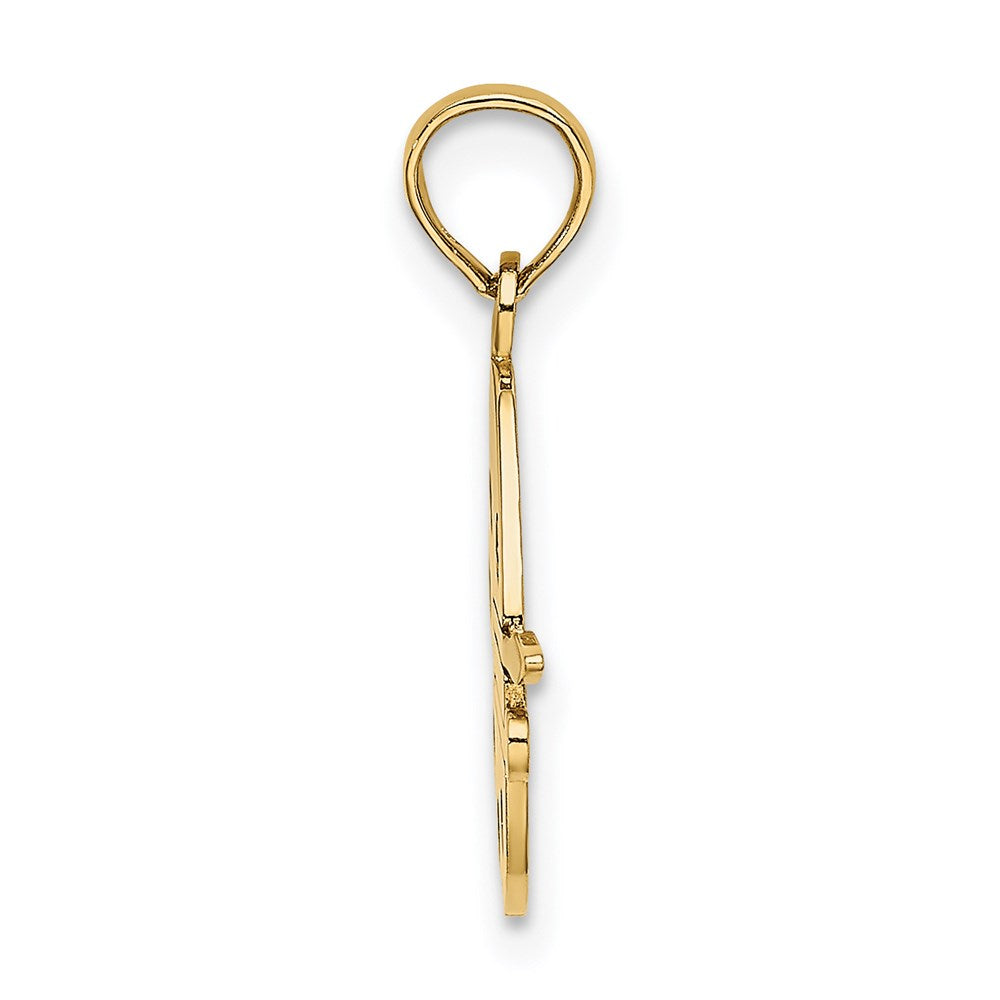 14K Gelbgold Paint Pallet und Brushes Charm