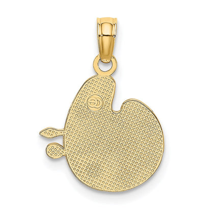 14K Gelbgold Paint Pallet und Brushes Charm