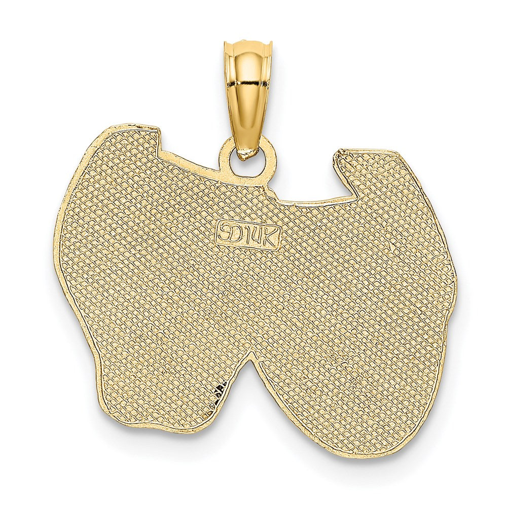 14K Gelbgold Komödie/Tragödie-Charm