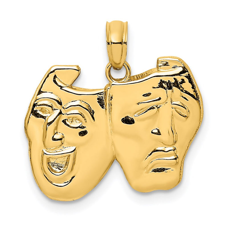 14K Gelbgold Komödie/Tragödie-Charm