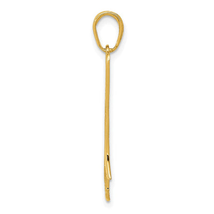 14K Gelbgold Trombone Anhänger
