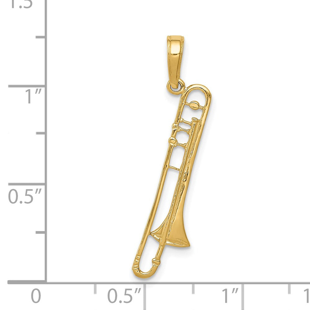 14K Gelbgold Trombone Anhänger
