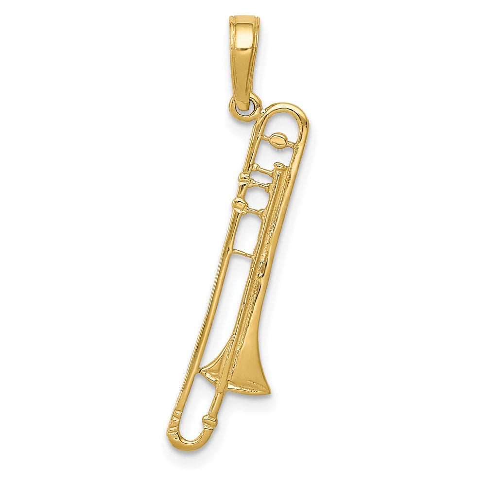 14K Gelbgold Trombone Anhänger
