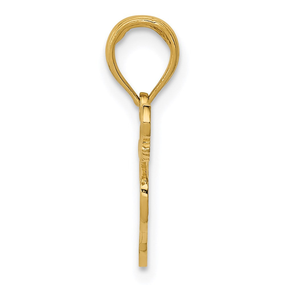 14K Gelbgold Gitarre Anhänger
