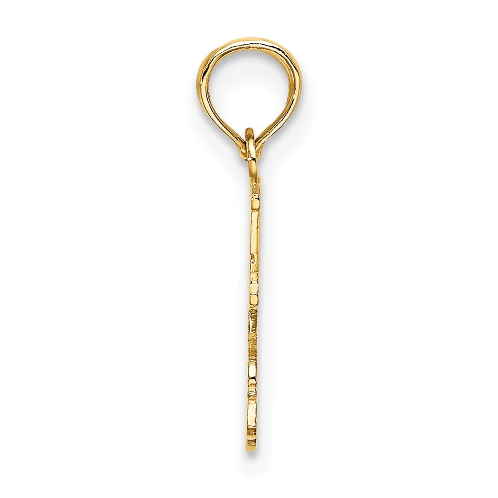 14K Gelbgold I Herz mit Roller Skate Charm