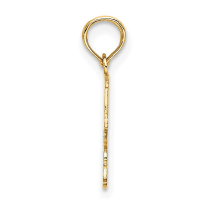 14K Gelbgold I Herz mit Roller Skate Charm