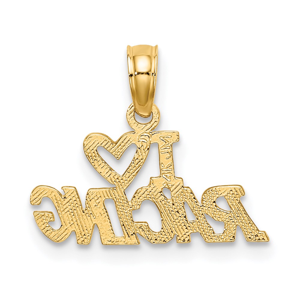 14K Gelbgold I Herz Racing Charm