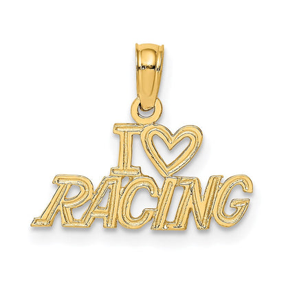 14K Gelbgold I Herz Racing Charm