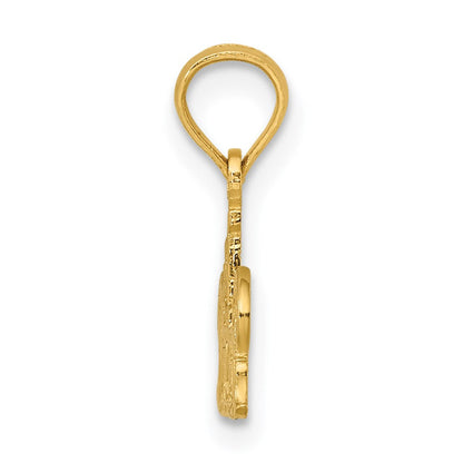 14K Gelbgold #1 Diver Charm