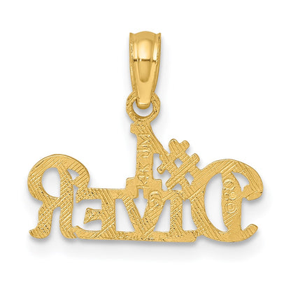 14K Gelbgold #1 Diver Charm